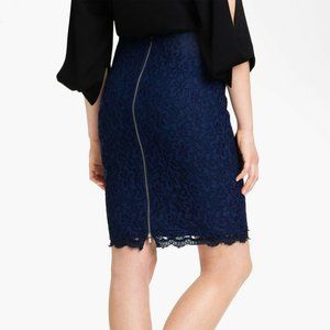 DIANE von FURSTENBERG Navy Scotia Lace Skirt